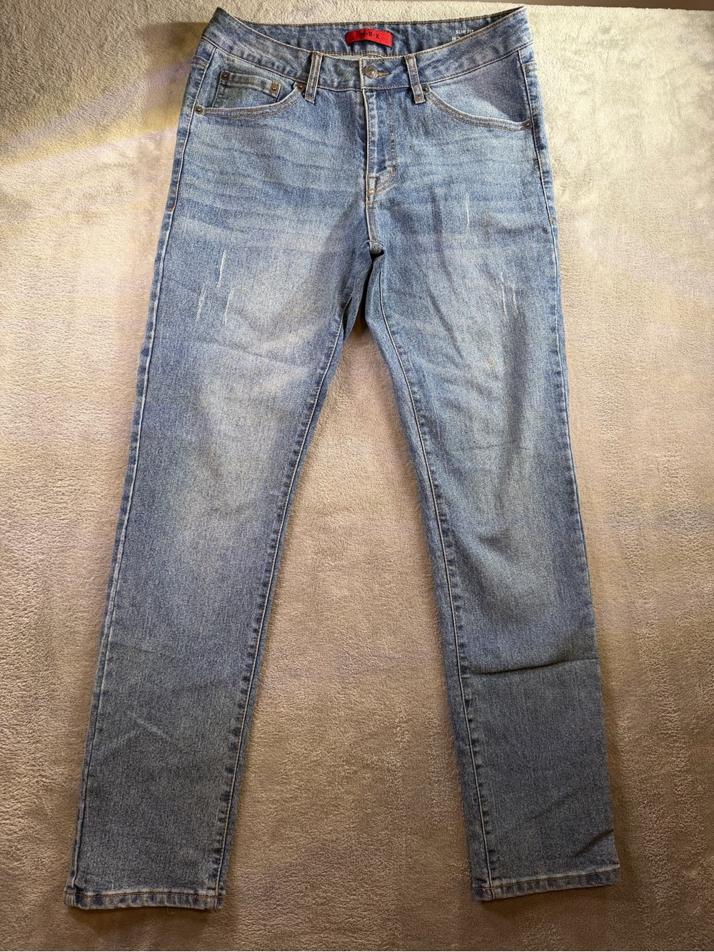 M-B-X Men’s Blue Slim-fit 30x30 Denim Jeans 71% Cotton Spandex.